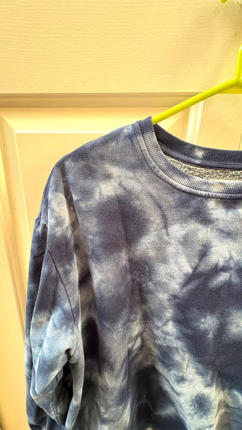 Blue Tie-Dye Crewneck Sweatshirt - photo 2