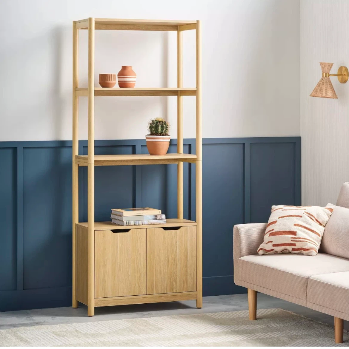 Room Essentials Natural Tone Bookcase - photo 3