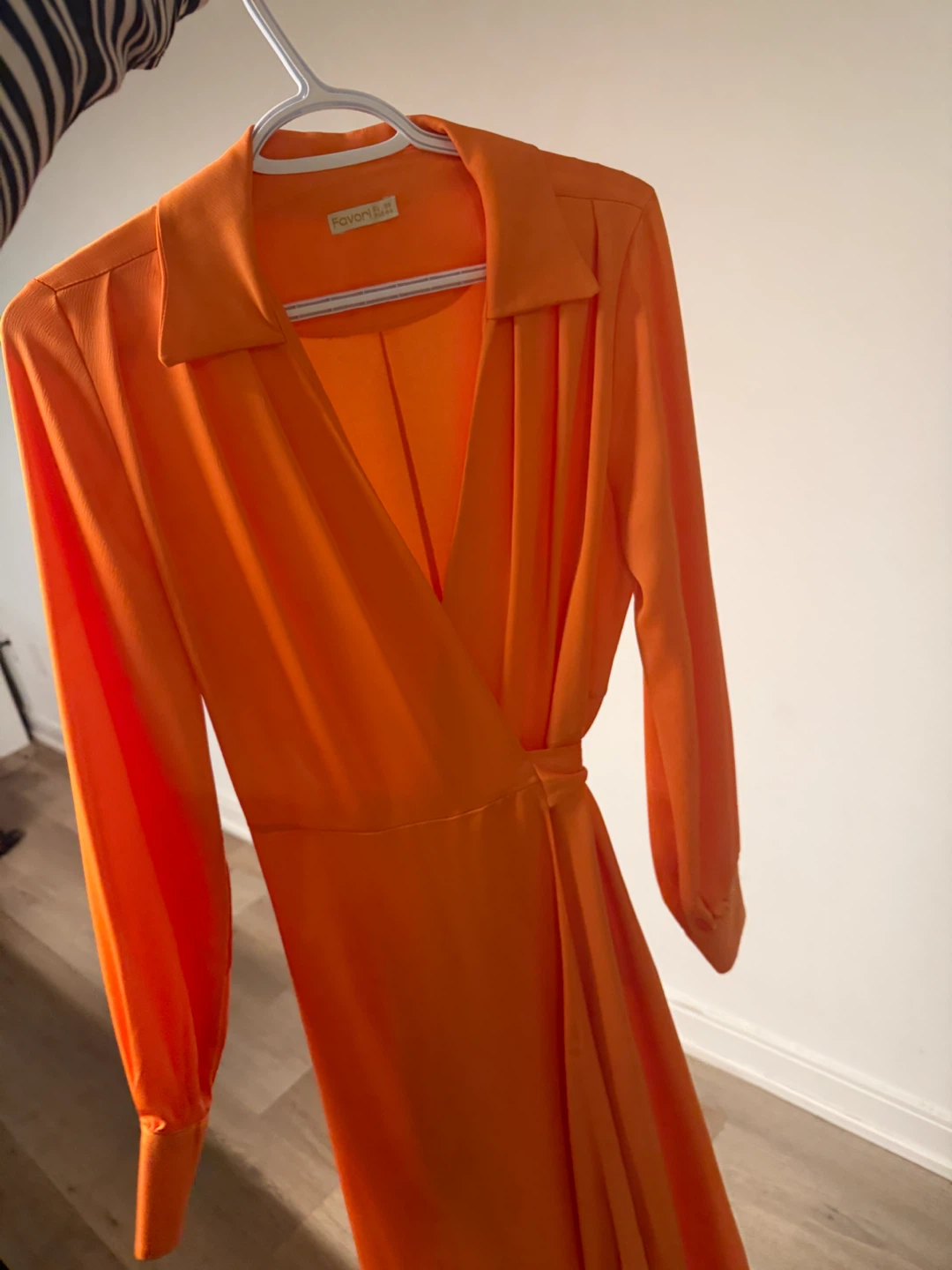Favori Orange Wrap Dress - photo 3