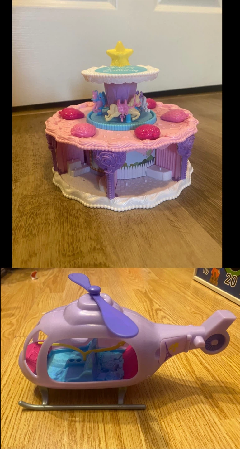 Polly Pocket birthday playset & helicopter