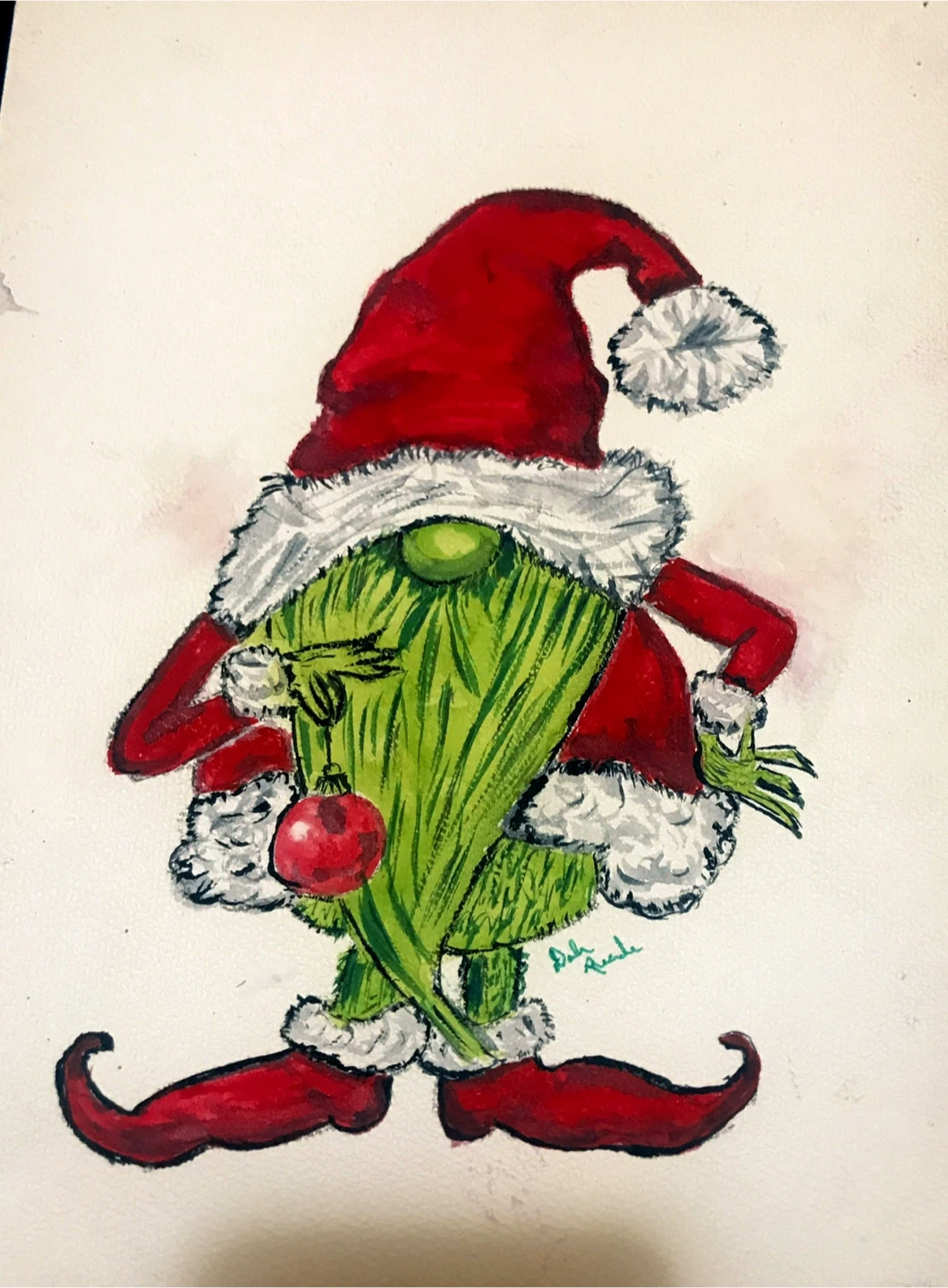 Grinch INSPIRED Gnomes Watercolour collection