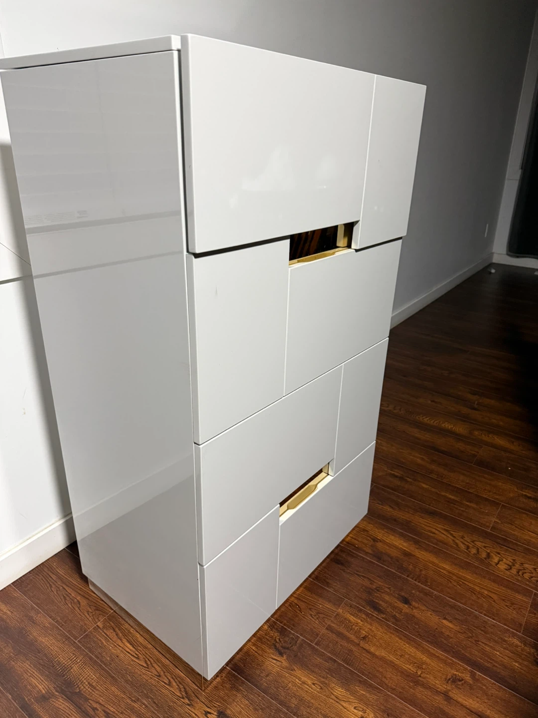 White Vanity Dresser with Flip-Top Mirror - photo 4