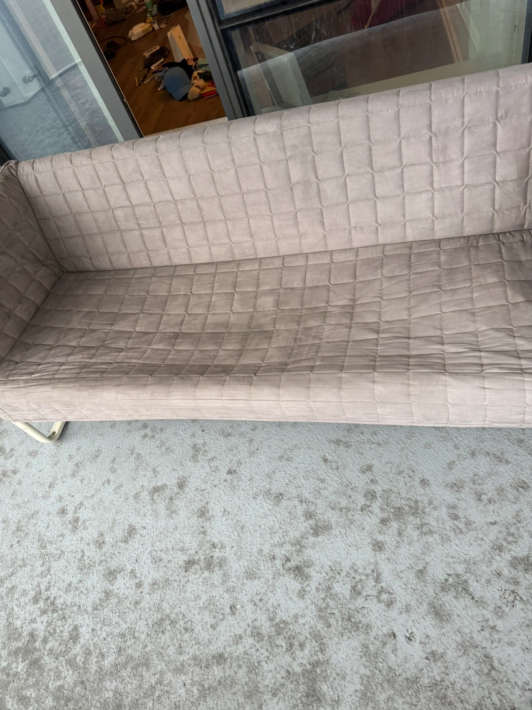 IKEA Quilted Beige Futon Sofa