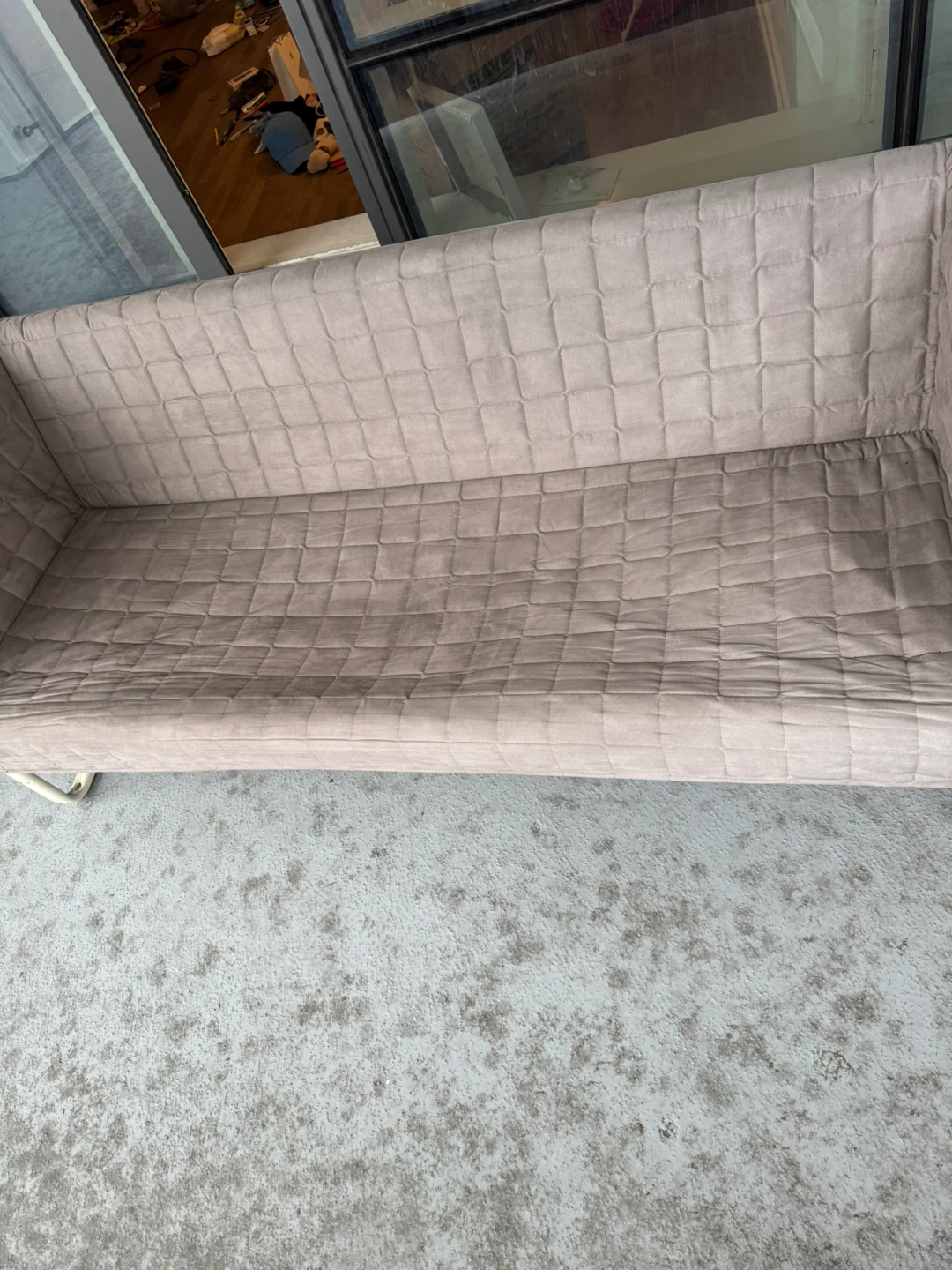 IKEA Quilted Beige Futon Sofa - photo 2