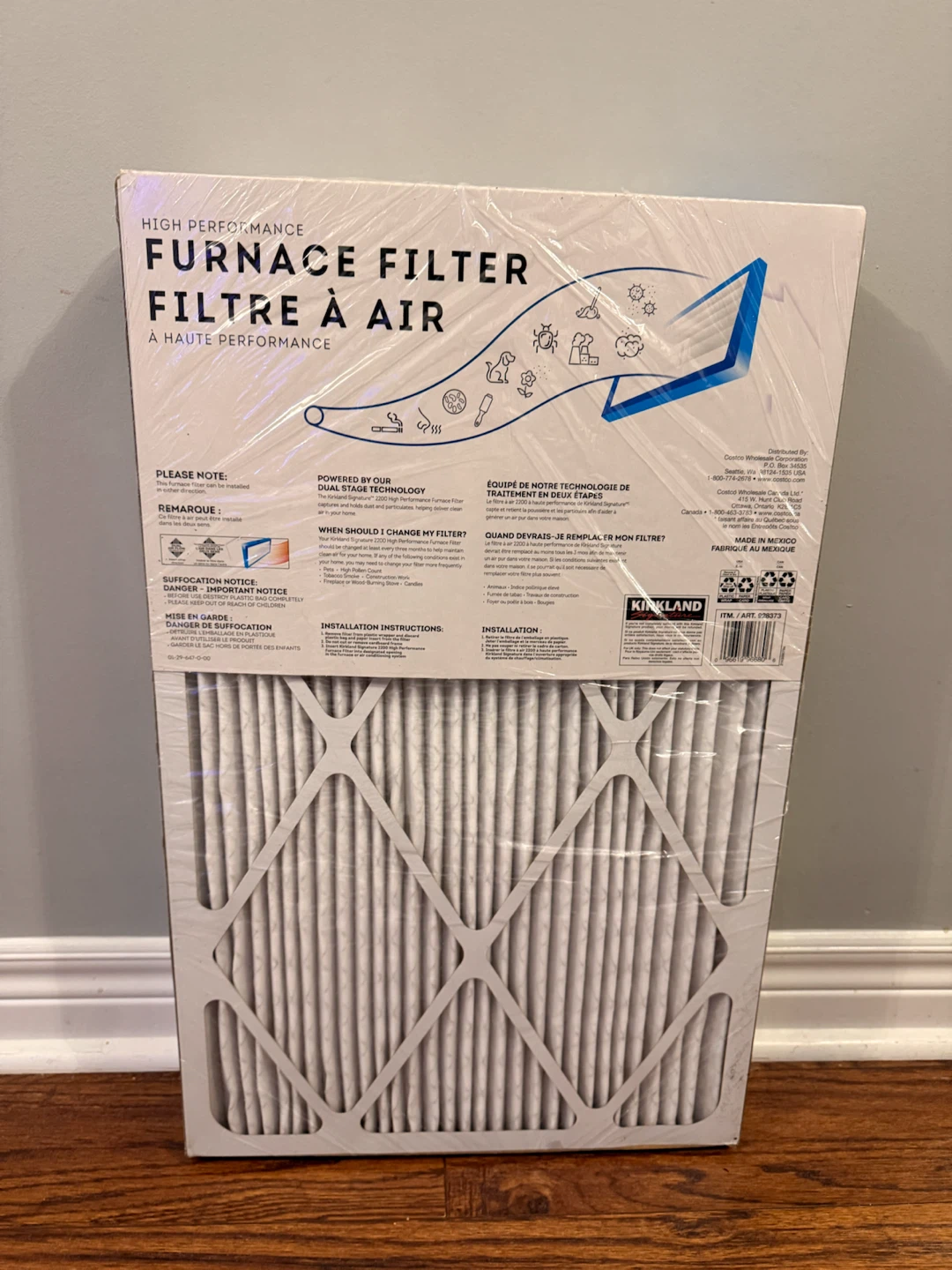NEW Sealed Kirkland 16x25x1 Furnace Filters 2200 MPR (Pack of 4) - photo 2