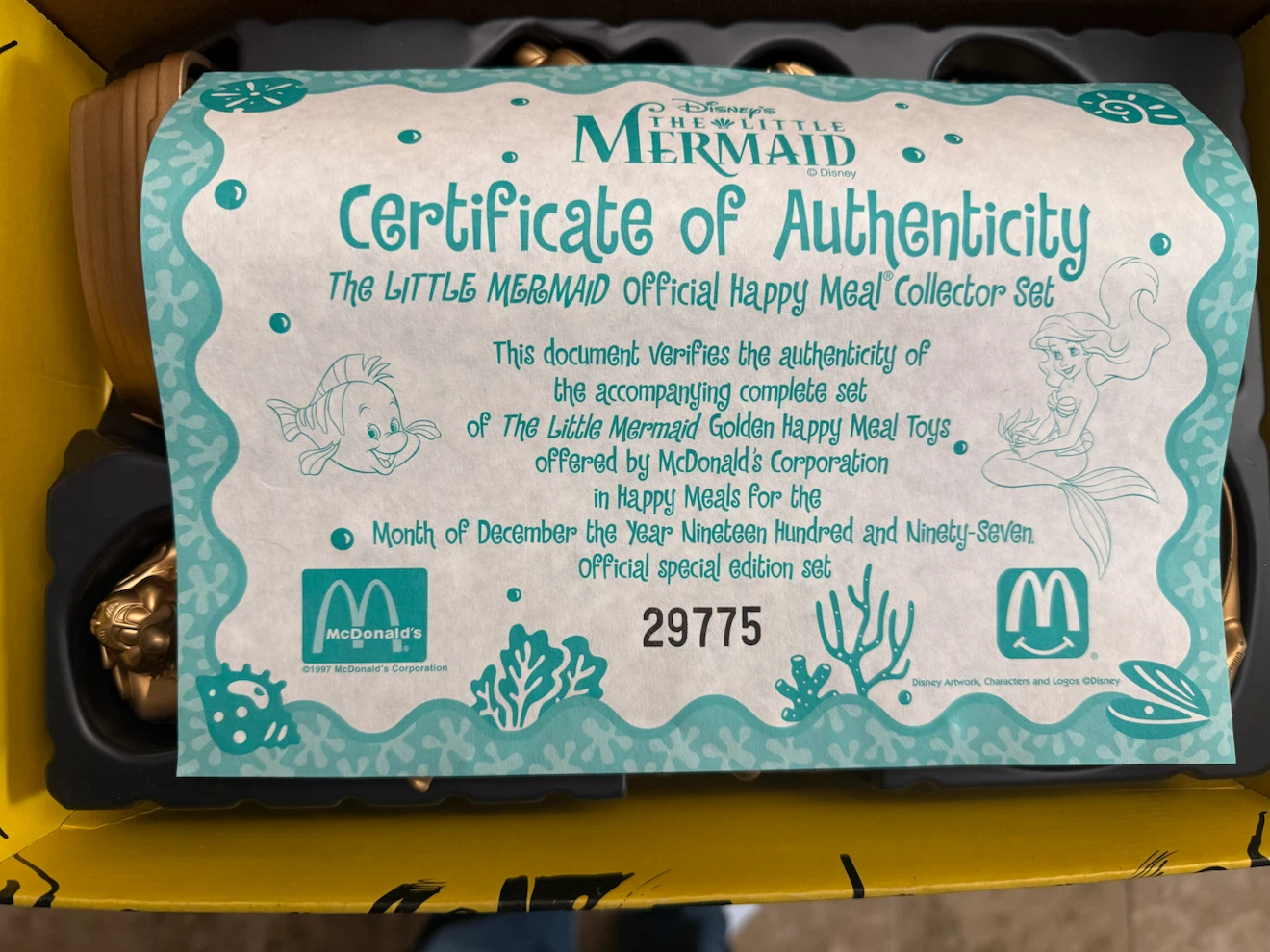 1987 Little Mermaid Golden Toy Set - photo 3