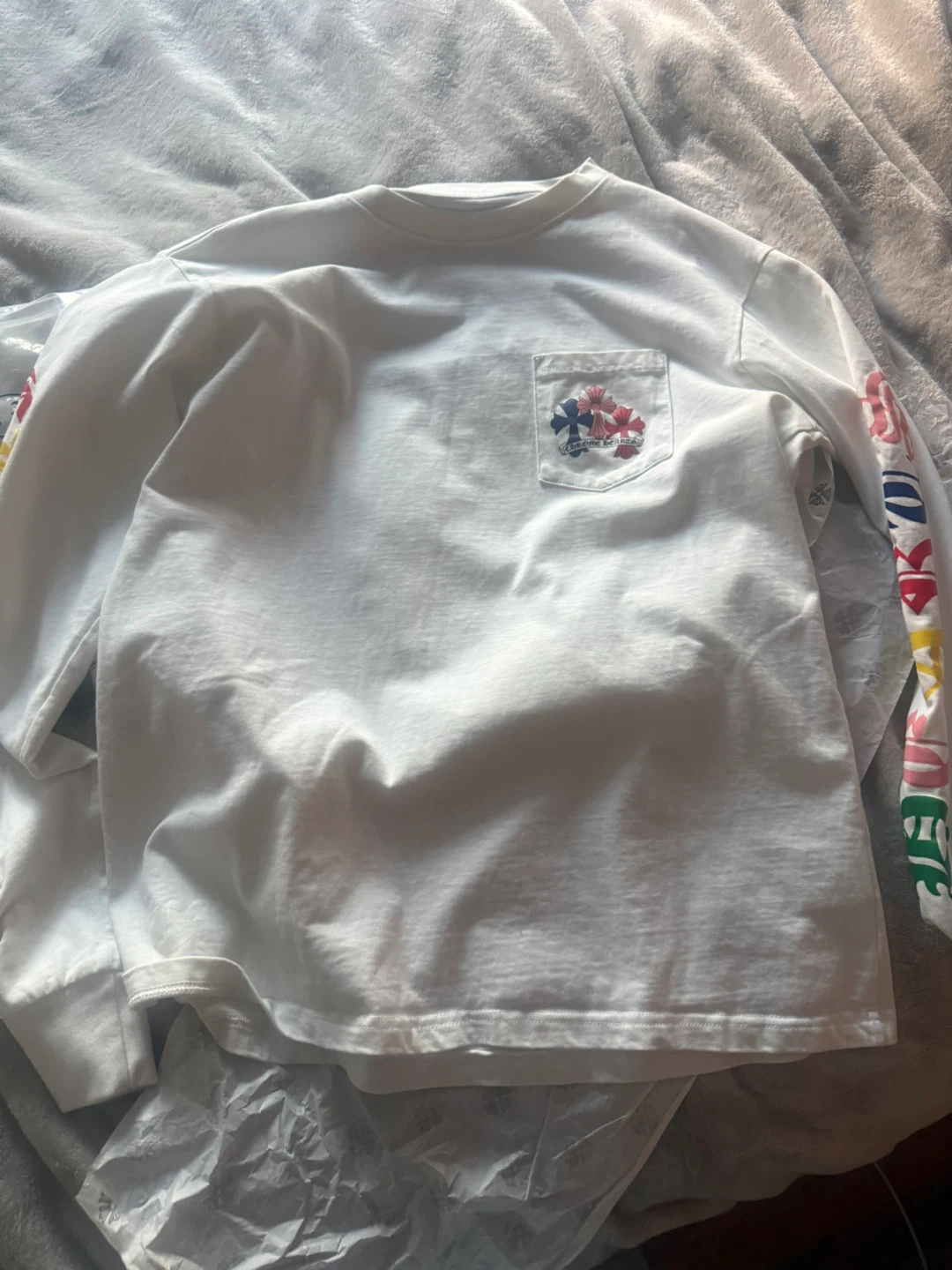 Chrome Hearts Multi-Color Cross Long Sleeve Shirt