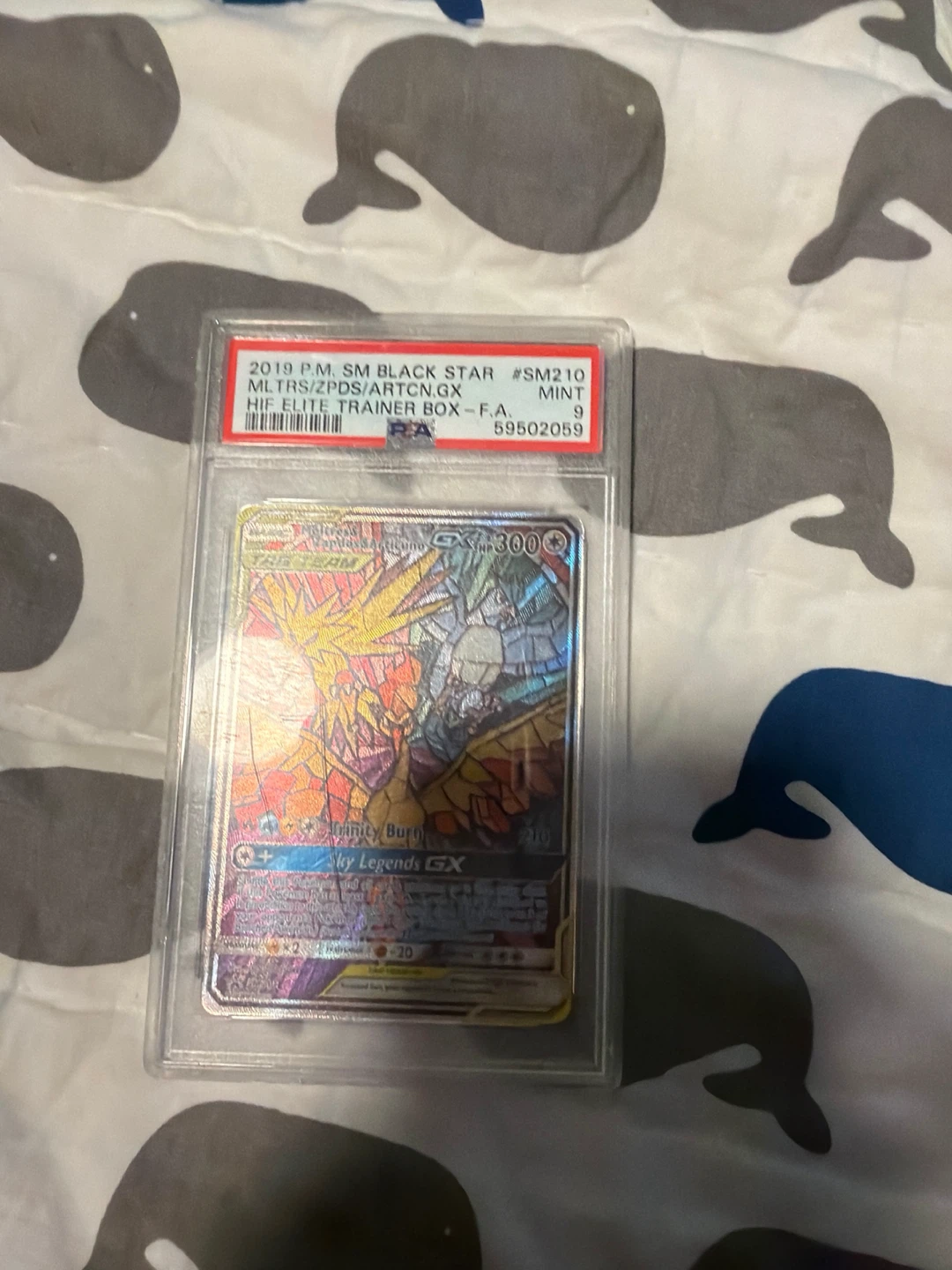 PSA 9 Moltres, Zapdos & Articuno GX SM210
