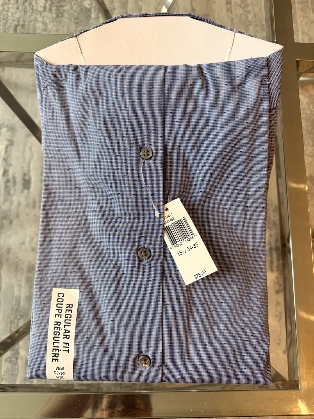 NEW Calvin Klein Men's Dress Shirt - 15.5 34/35 (Med. Reg. Fit) - photo 3