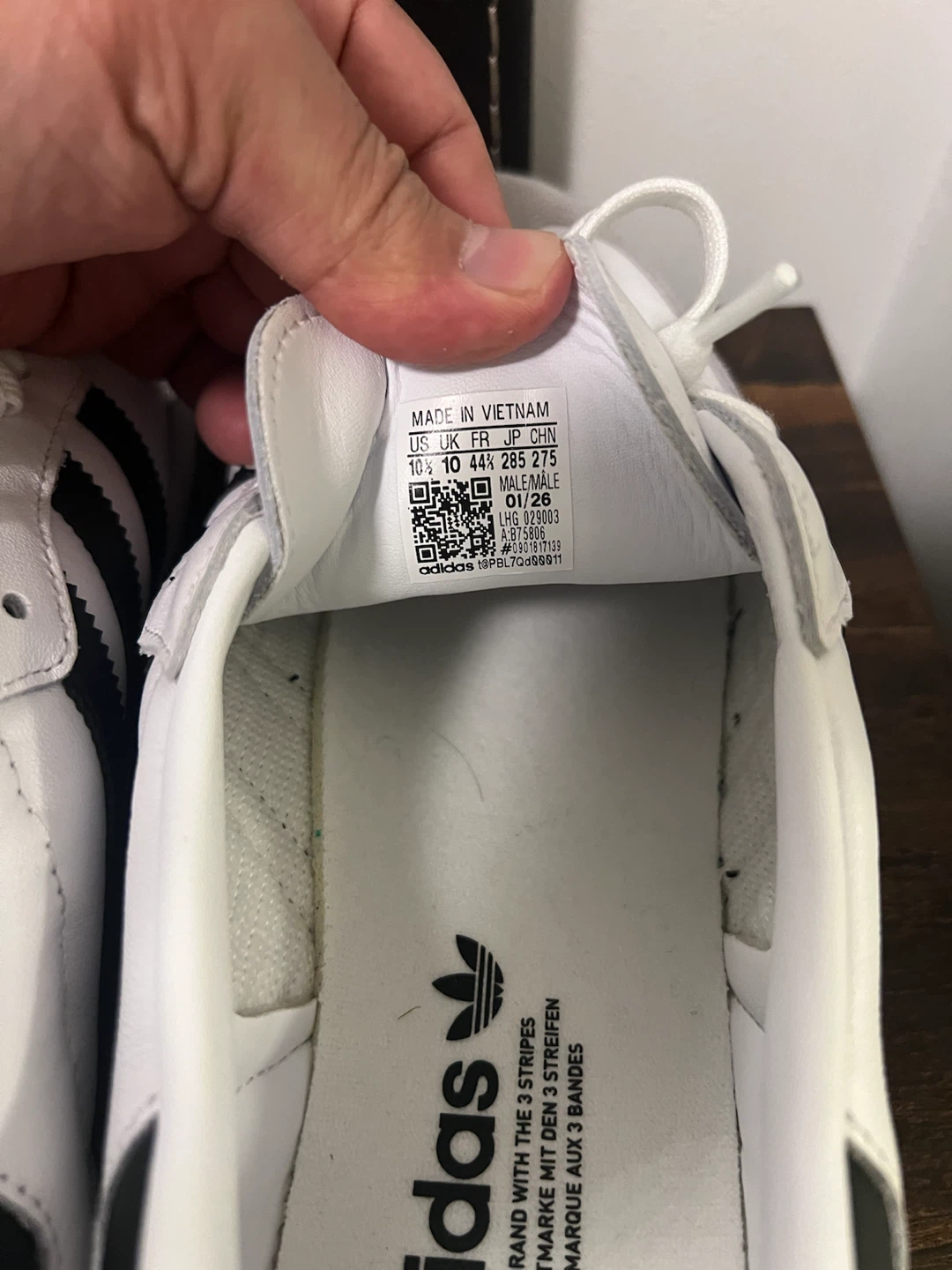Adidas Samba OG White Black Size 10.5 - photo 4