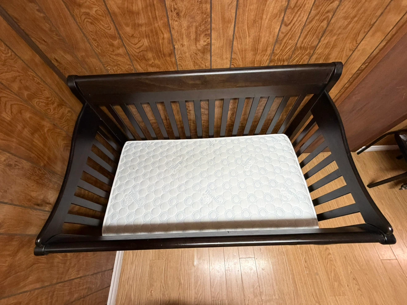 Dark Brown Wooden Baby Crib - photo 4