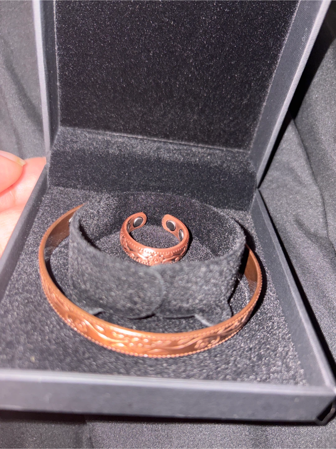 New Copper Magnetic Ring and Bracelet Set