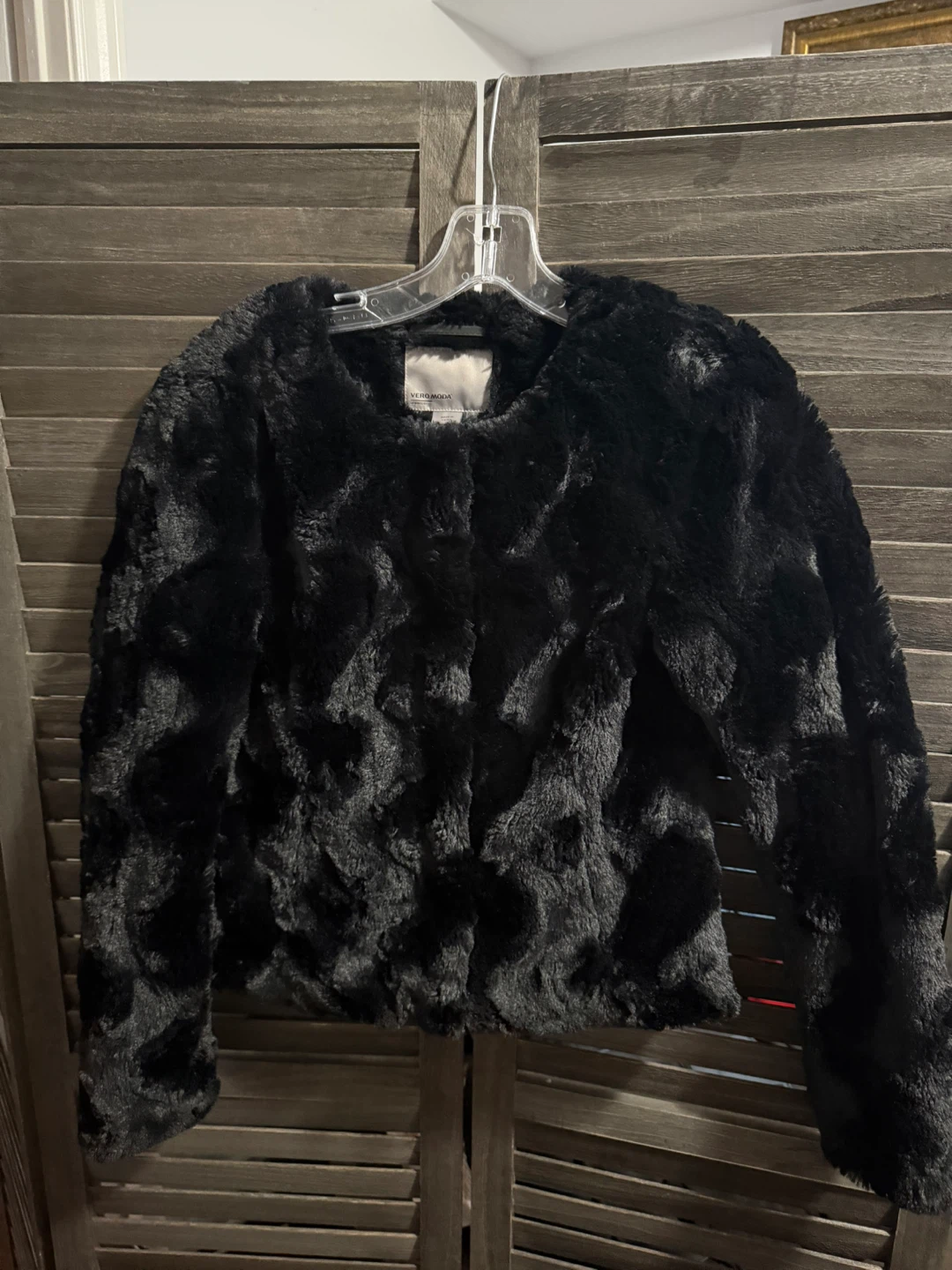 Vero Moda Black Faux Fur Jacket