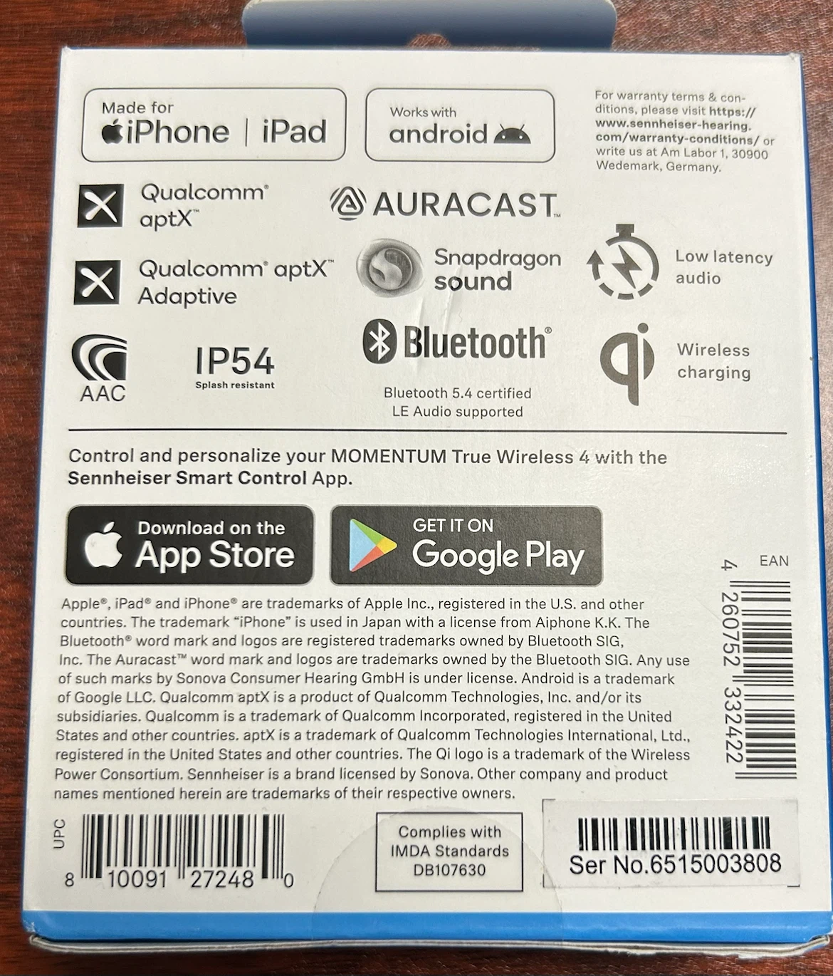 New Sennheiser Momentum True Wireless 4 - Black Copper (Sealed)⁠ - photo 2