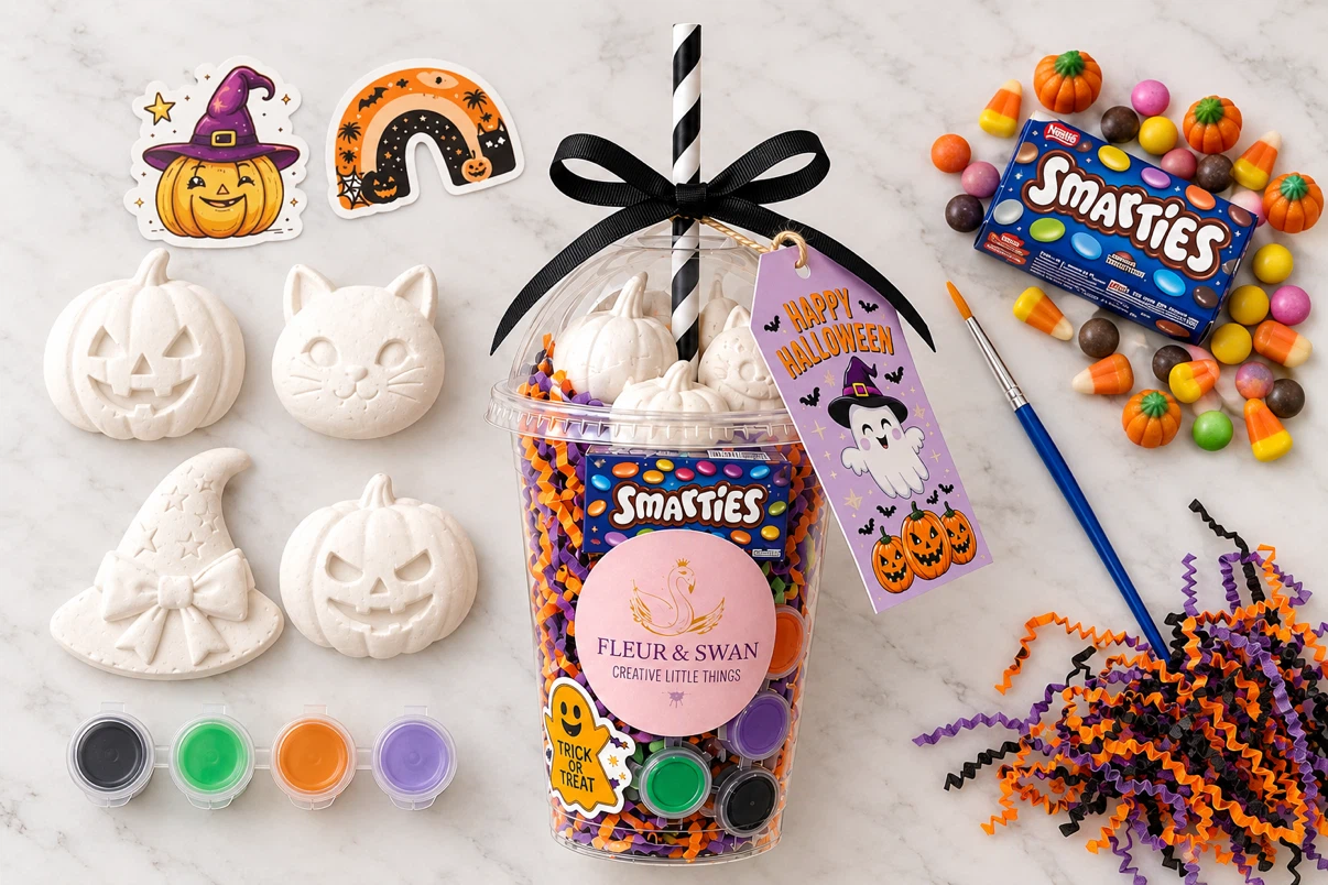 Halloween DIY Plaster Painting Kit – Kids’ Craft Cups