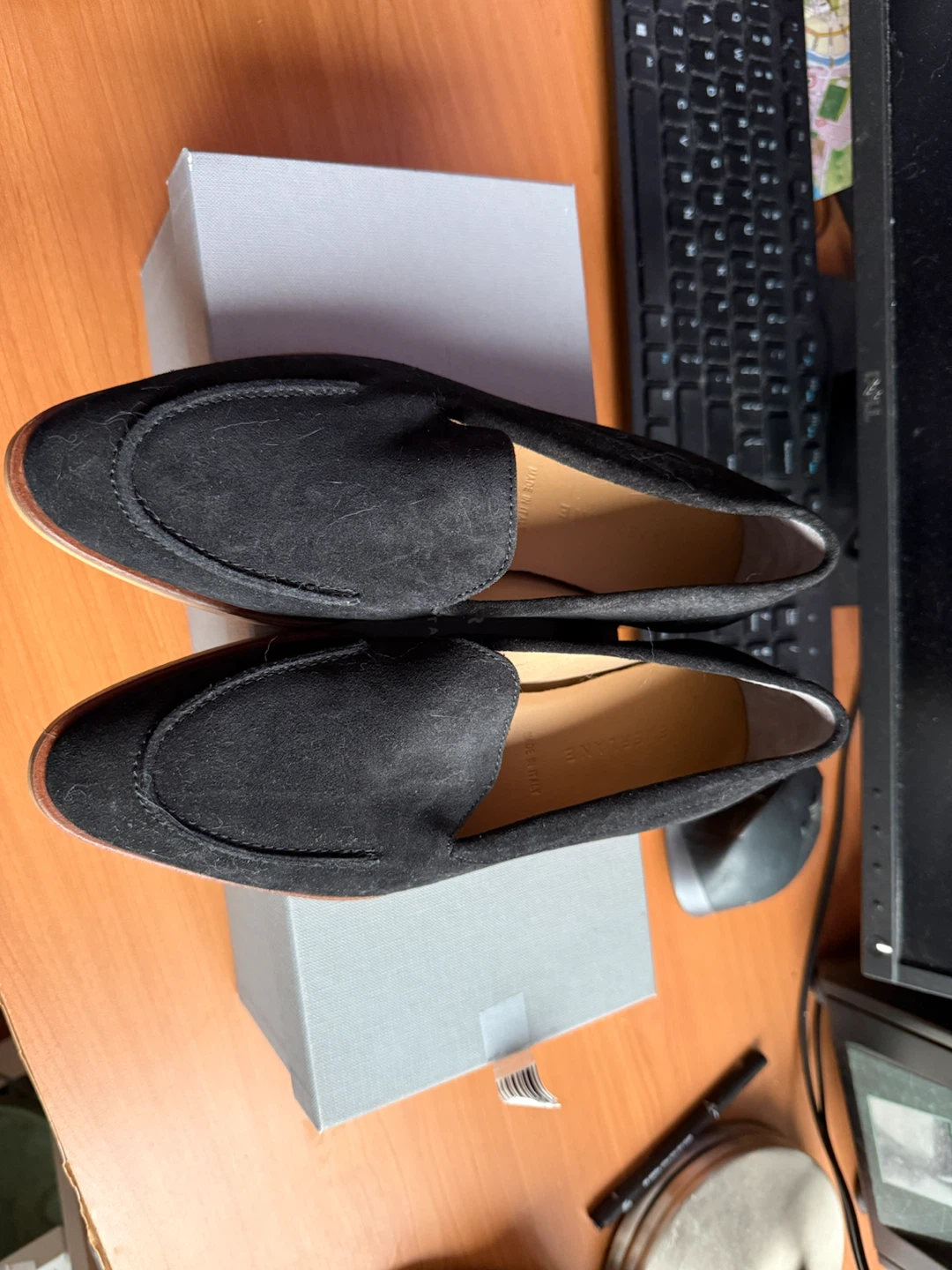 Everlane Black Suede Loafers
