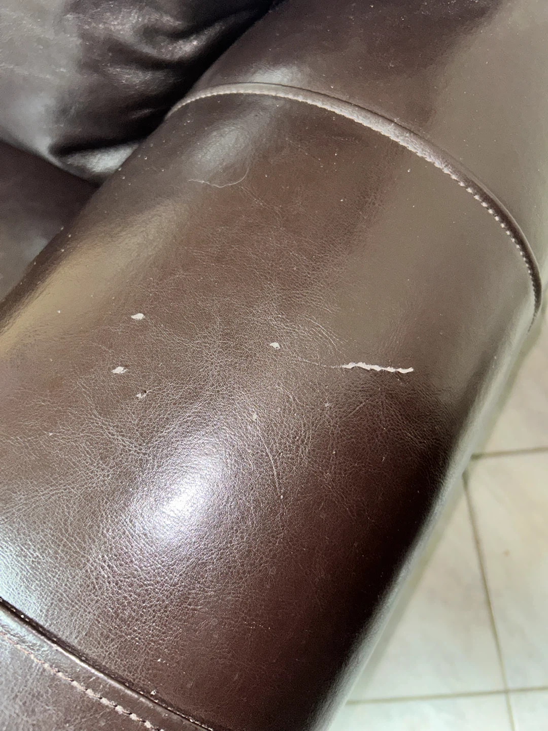 Brown Faux Leather Chair - photo 2
