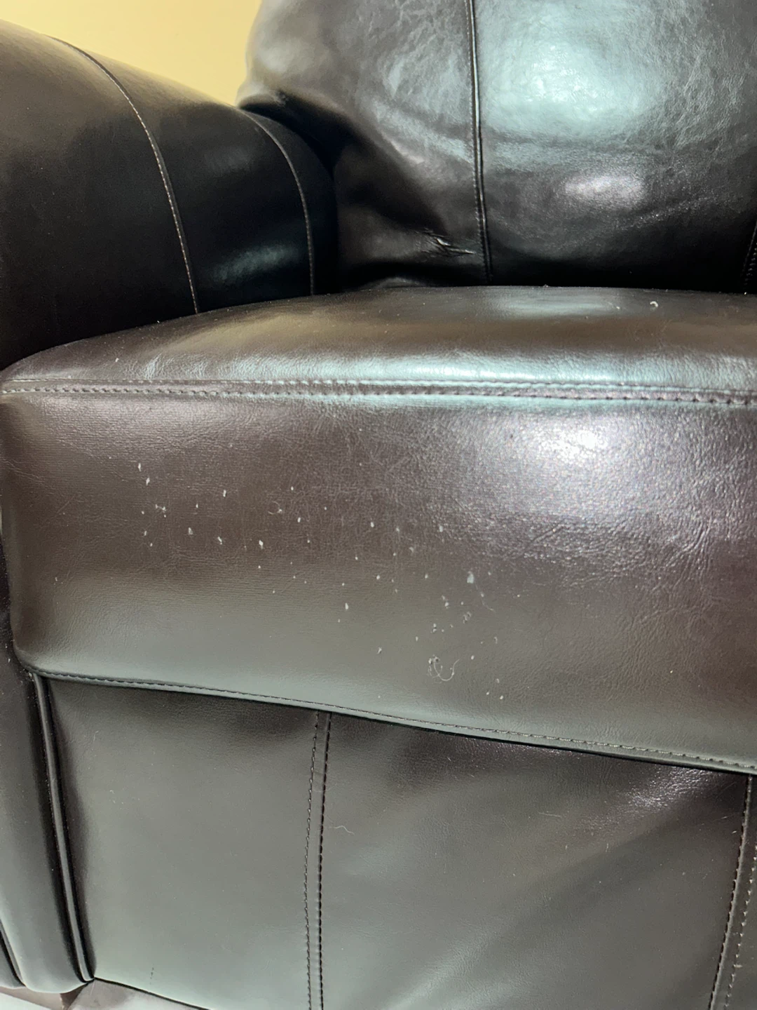 Brown Faux Leather Chair - photo 4