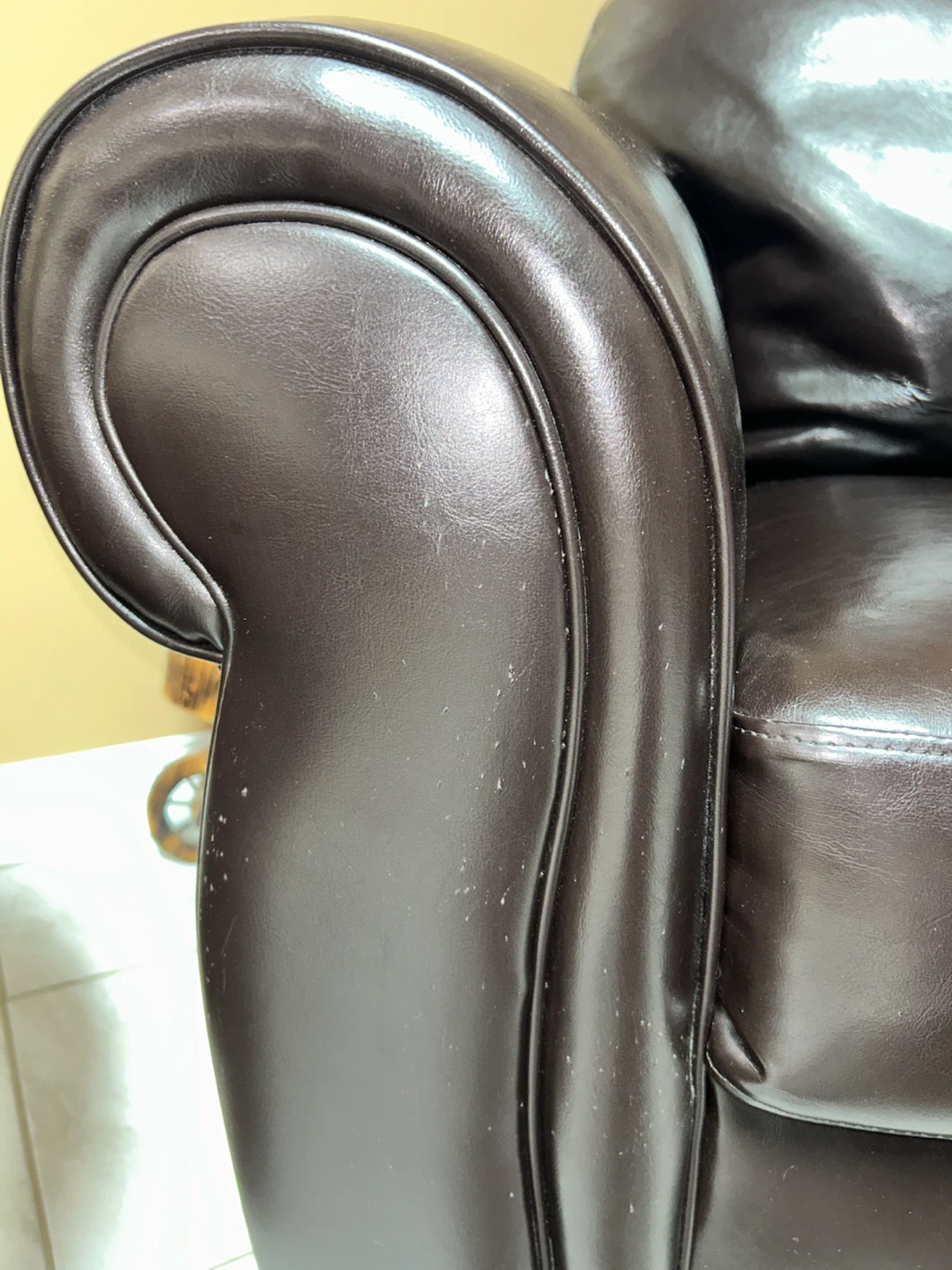 Brown Faux Leather Chair - photo 5