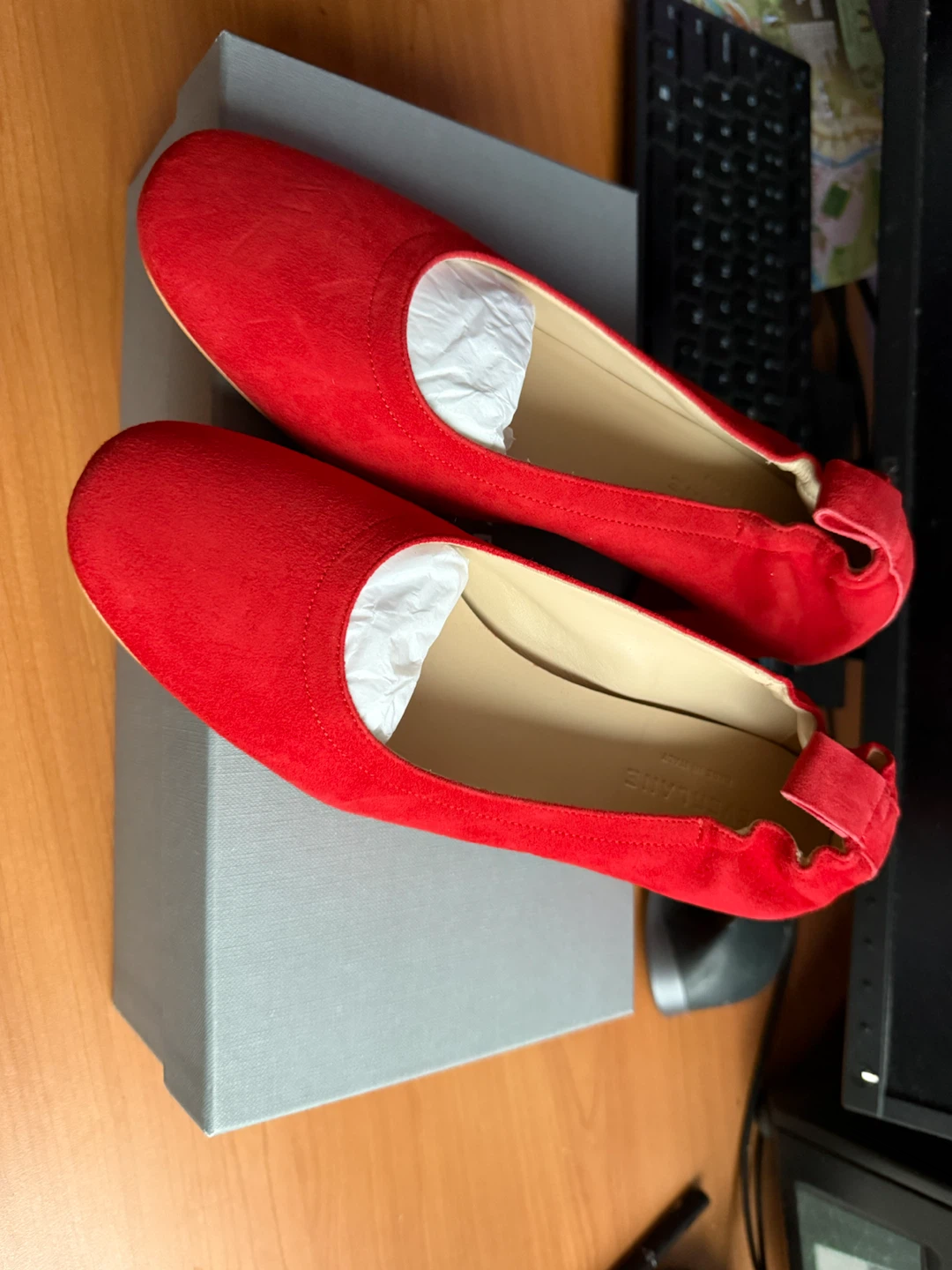 Everlane Red Suede Block Heel Shoes - photo 5