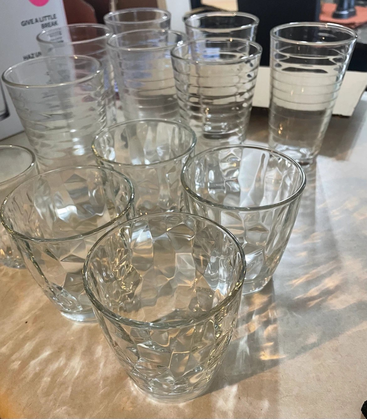 Set of 14 Assorted Drinking Glasses