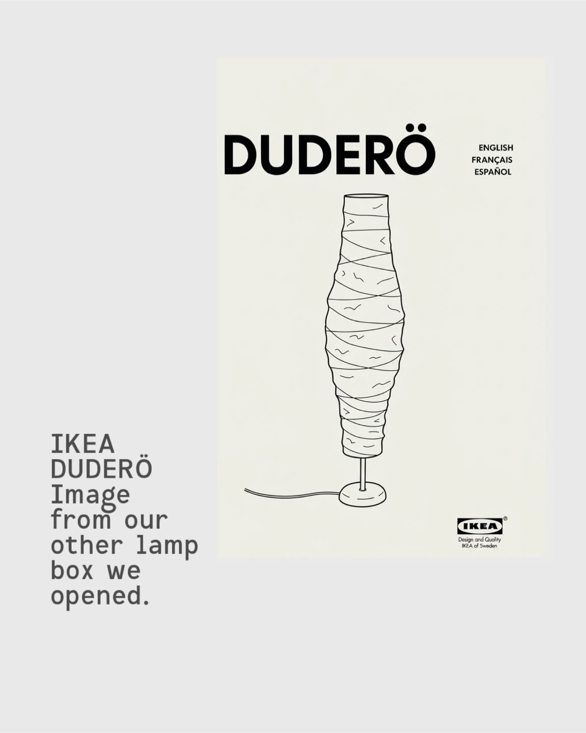 Vintage IKEA DUDERÖ Floor Lamp New In Box - photo 2