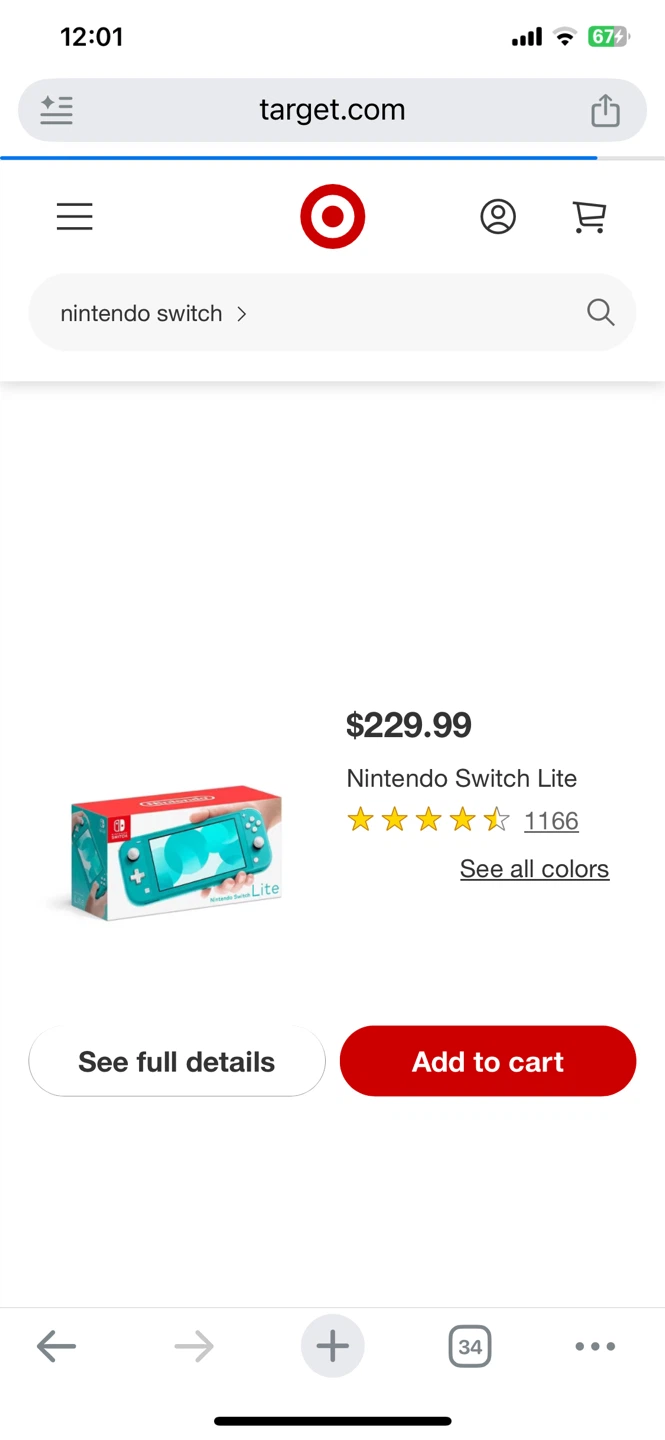 Nintendo Switch Lite Turquoise