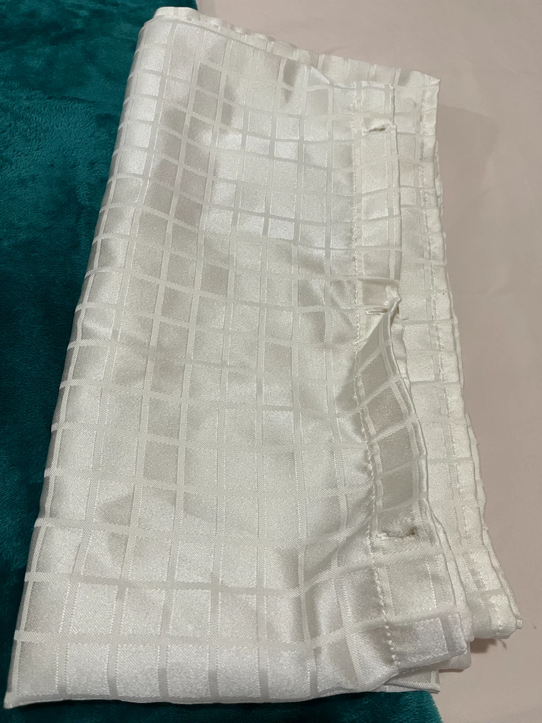 White Checked Shower Curtain - photo 2
