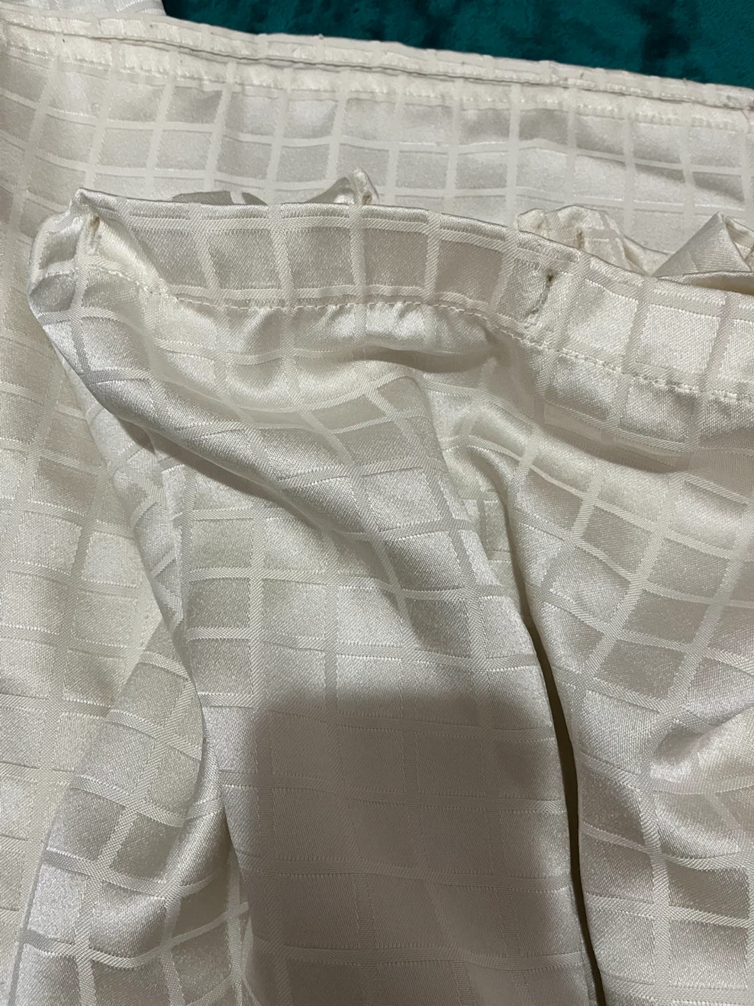 White Checked Shower Curtain - photo 4