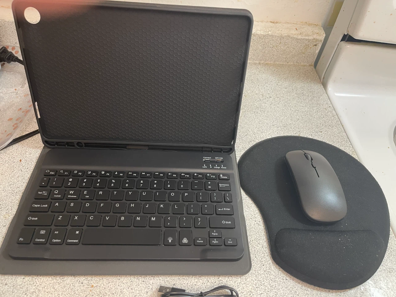 Black Tablet Keyboard Case and Wireless Mouse Set - photo 3