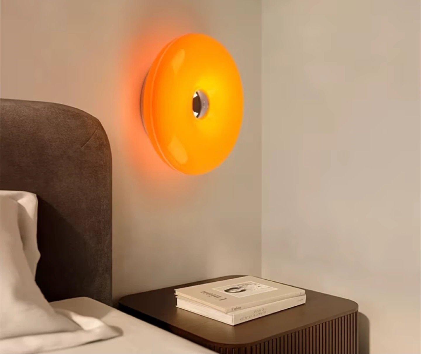 Donut-Shaped Orange LED Lamp - photo 2