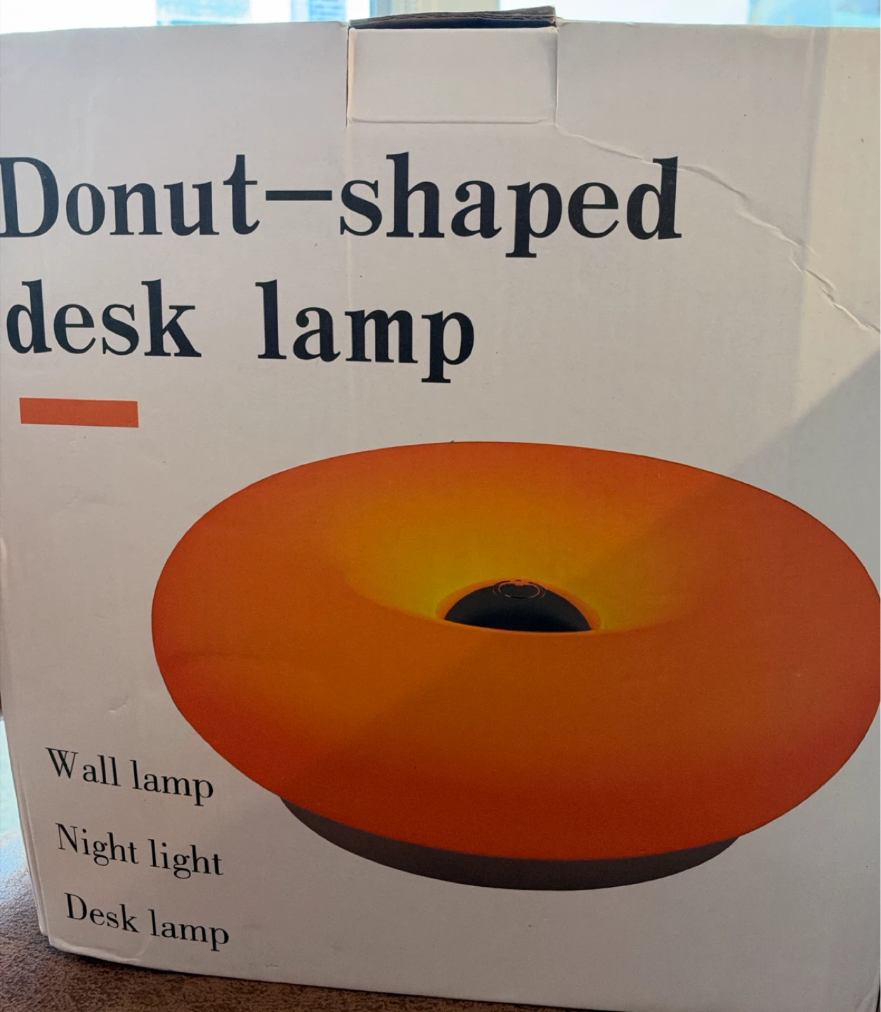 Donut-Shaped Orange LED Lamp - photo 4