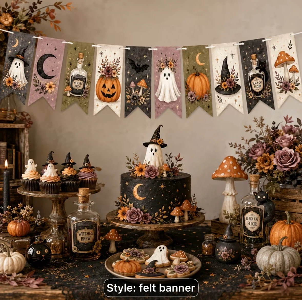 Halloween Felt Pennant Banner