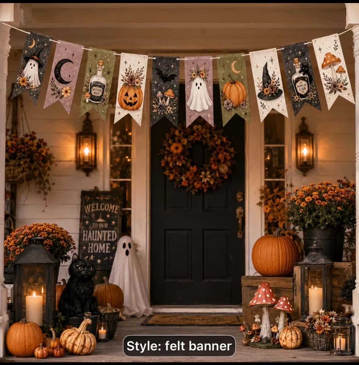 Halloween Felt Pennant Banner - photo 2