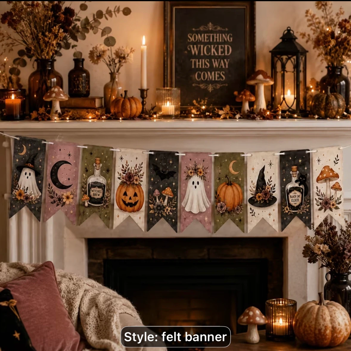 Halloween Felt Pennant Banner - photo 3