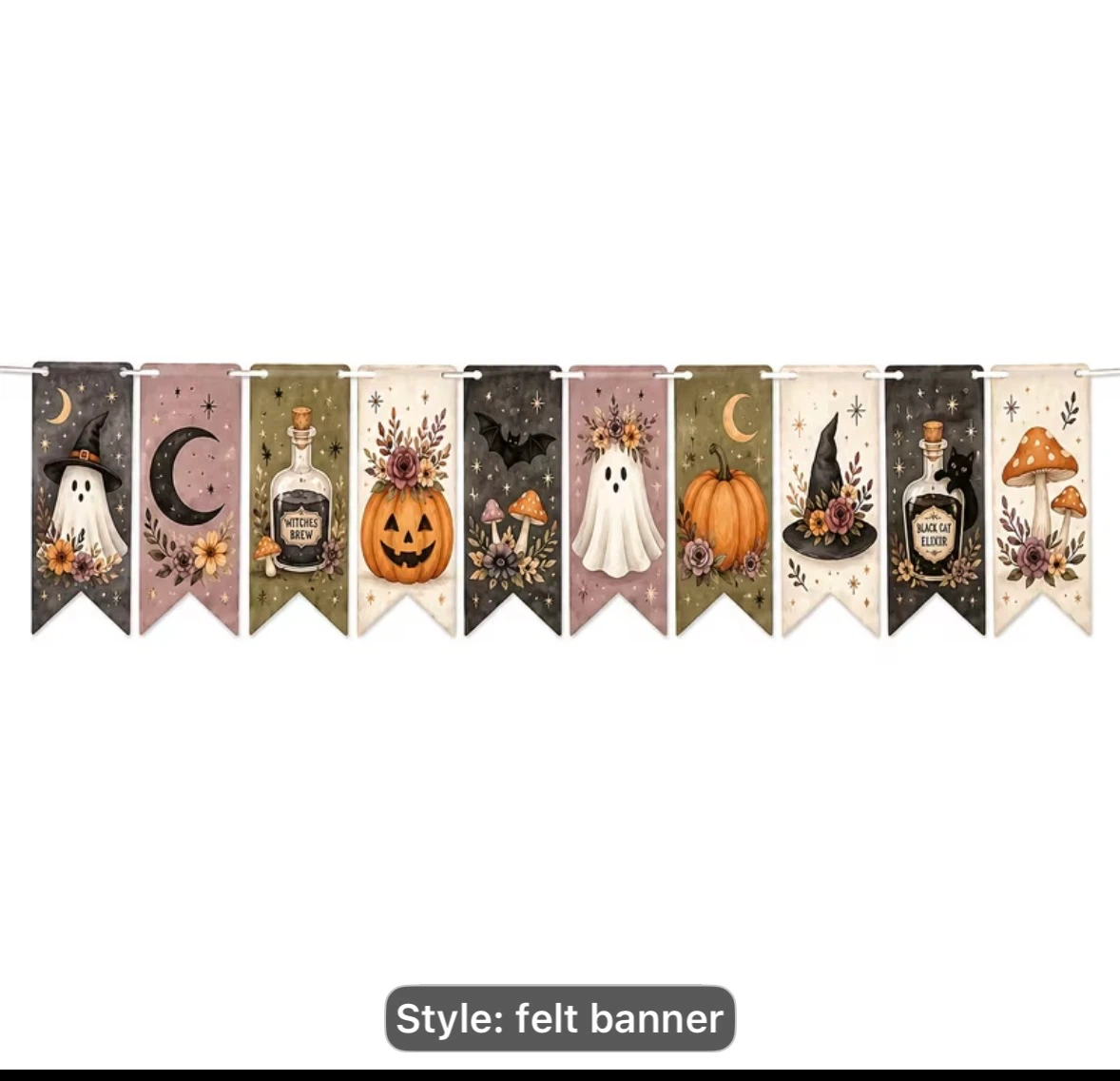 Halloween Felt Pennant Banner - photo 4