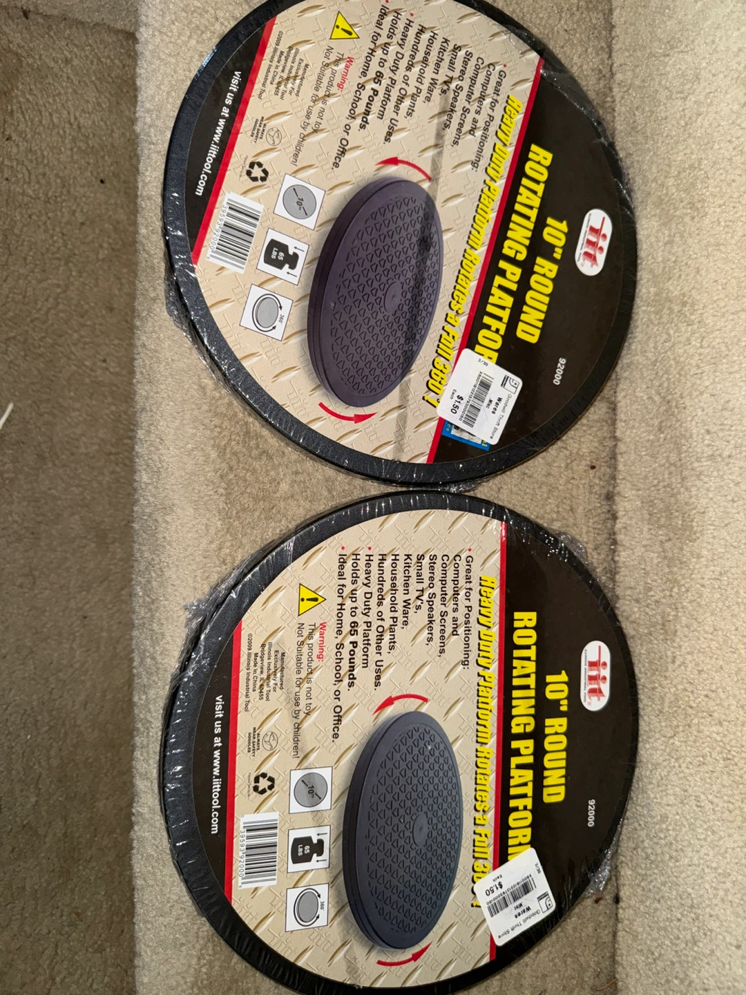Two IIT 10-Inch Rotating Platforms