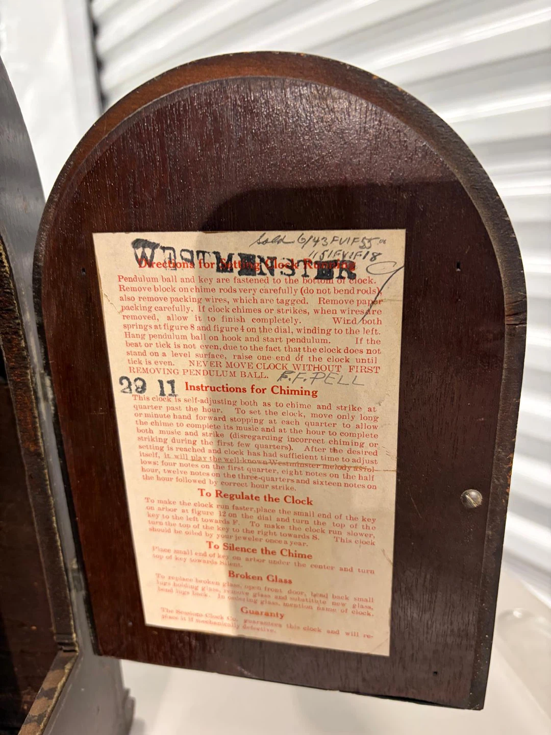 Vintage Sessions Westminster Chime Mantel Clock - photo 2