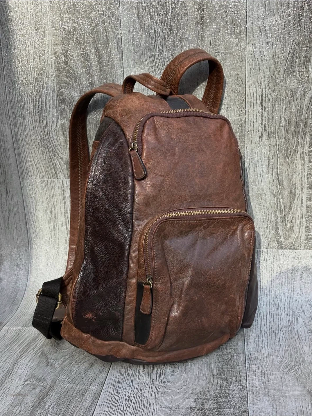 Brown Leather Backpack