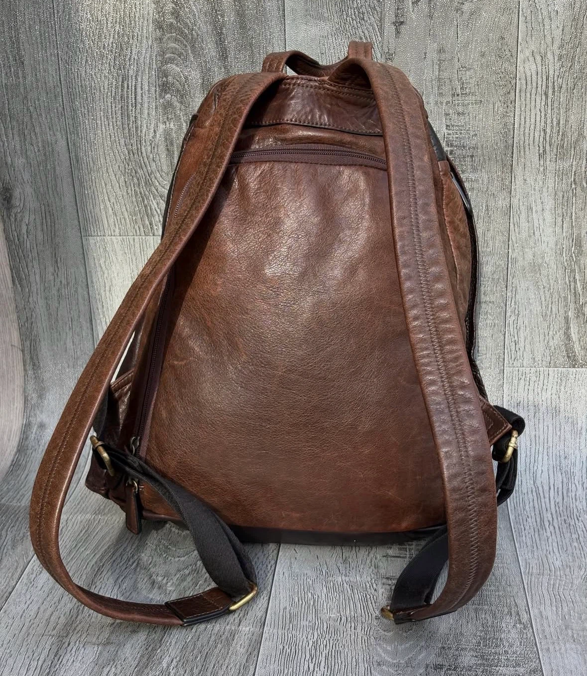 Brown Leather Backpack - photo 3