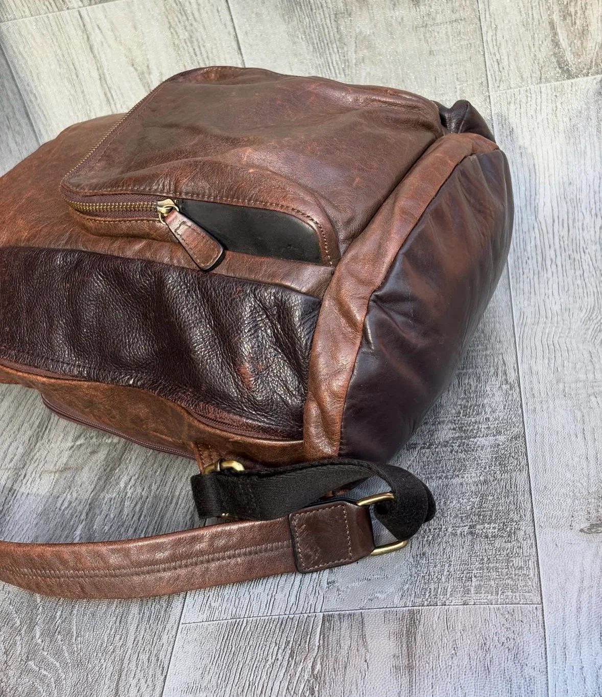 Brown Leather Backpack - photo 5