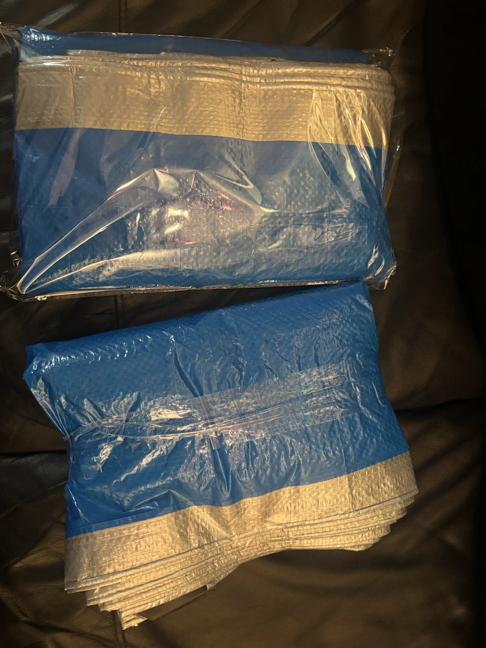 Two Blue and Silver Utility Tarps - photo 3