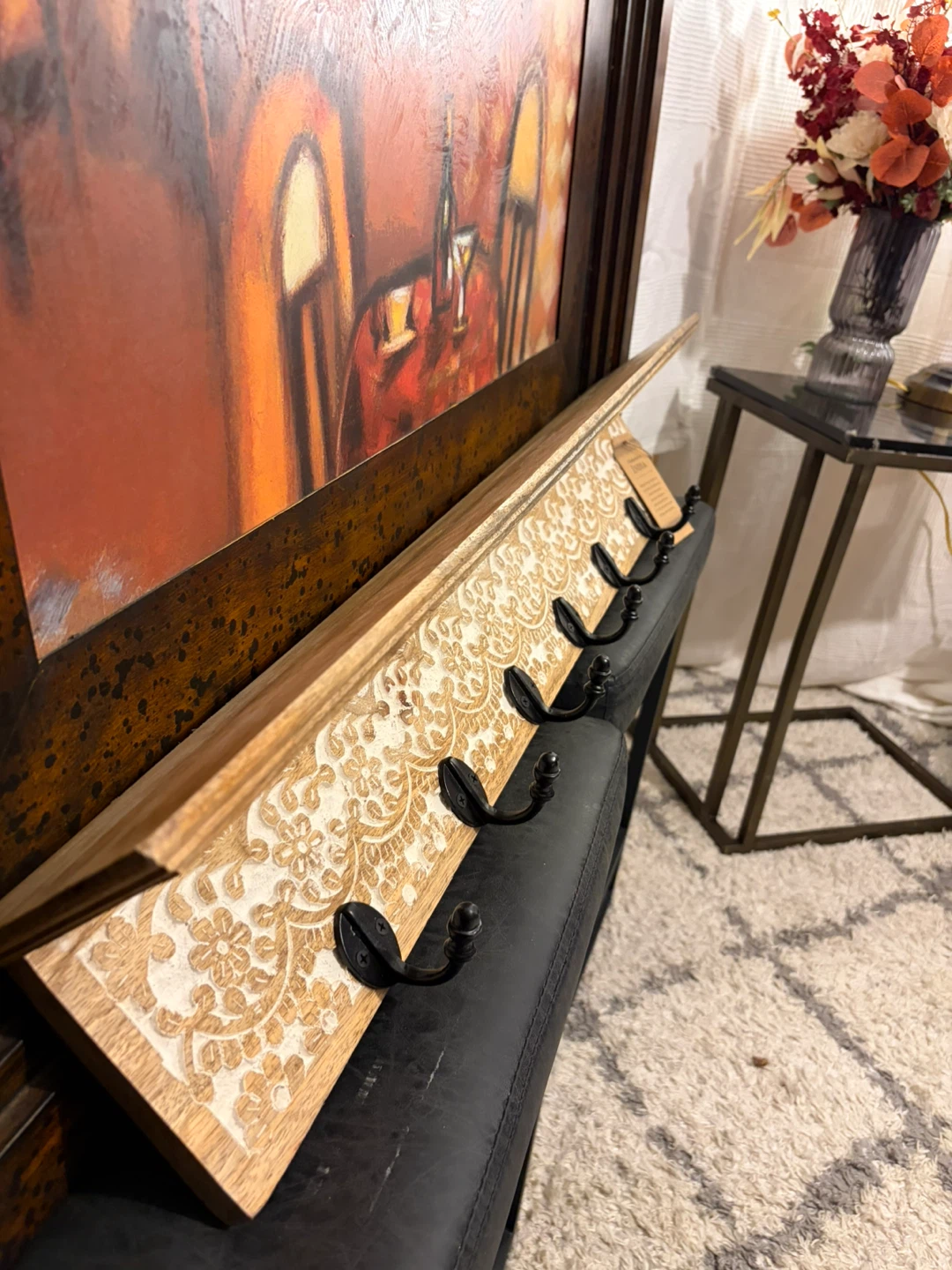 Wooden Wall Hook Rack