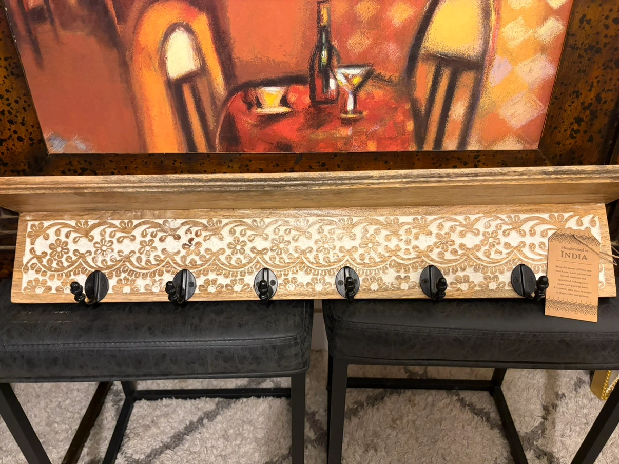 Wooden Wall Hook Rack - photo 2
