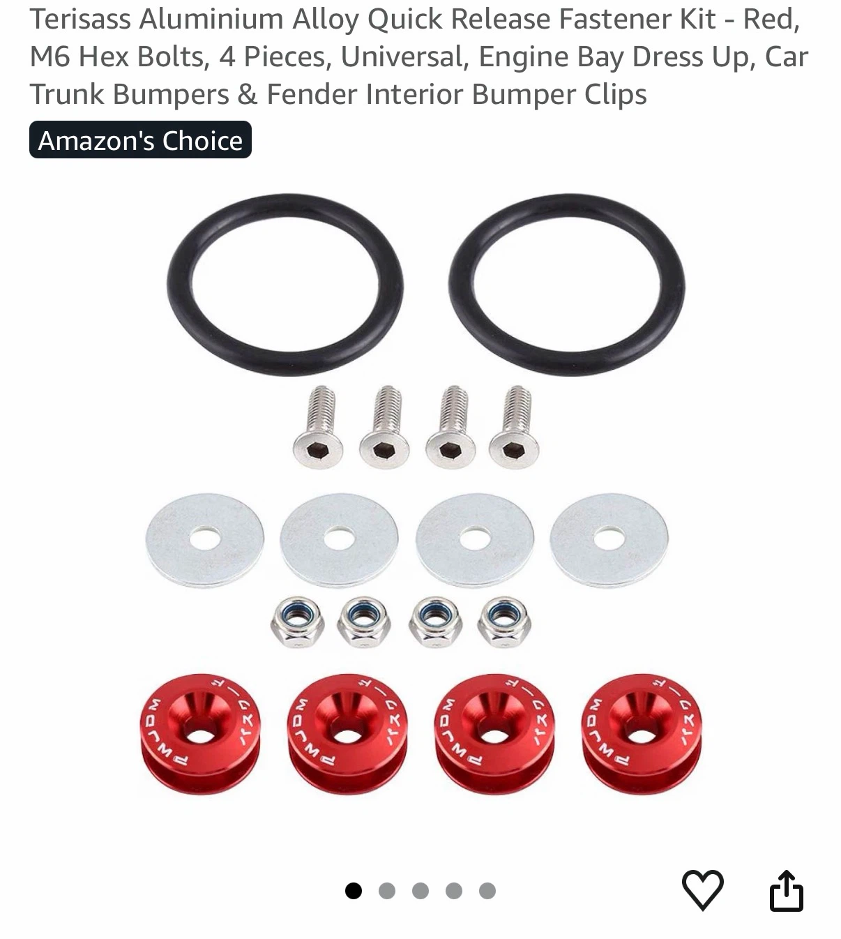 Password:JDM Quick Release Fastener Kit - Red