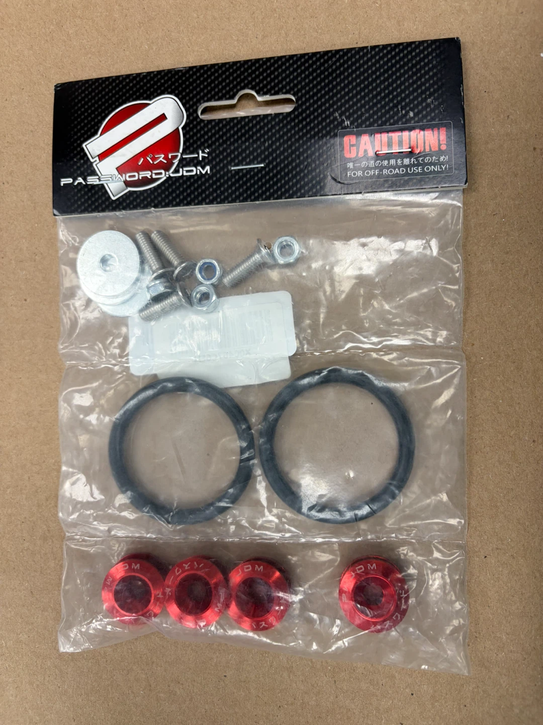 Password:JDM Quick Release Fastener Kit - Red - photo 2