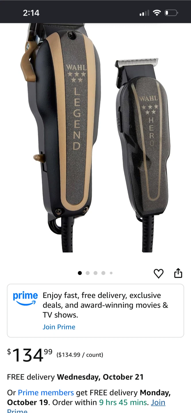 Wahl Legend and Hero Clipper and Trimmer Combo