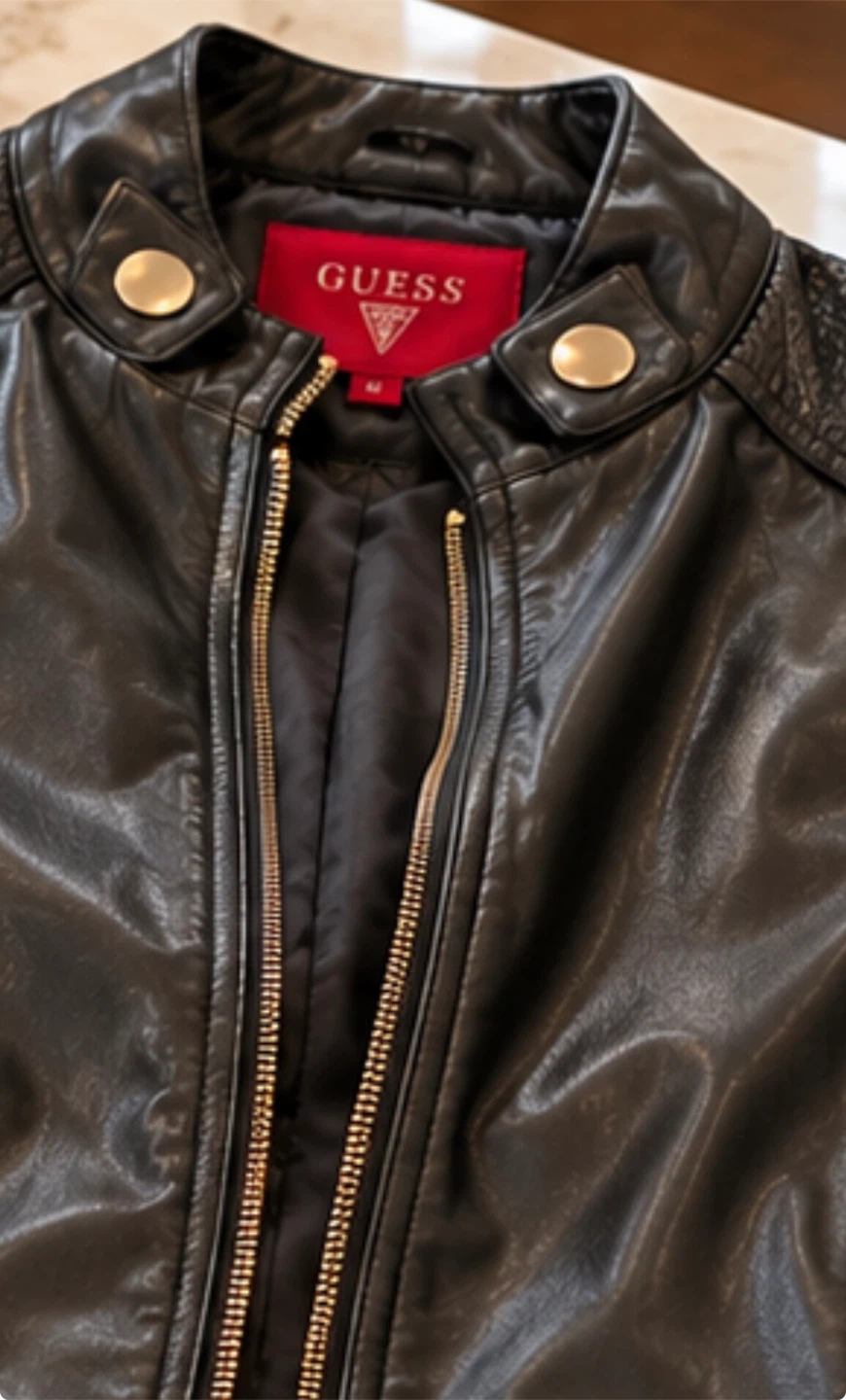 Guess Black Faux Leather Jacket - photo 4