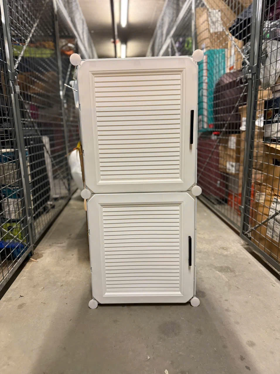 White Modular Storage Cabinet