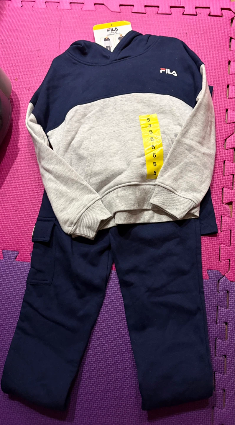 Fila 3-Piece Boys Outfit Set - Size 5